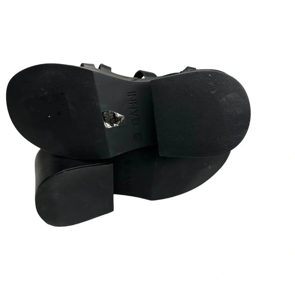 Ganni Women's Leather Platform Wedge Sandals   Sz: 11 - Picture 8 of 10